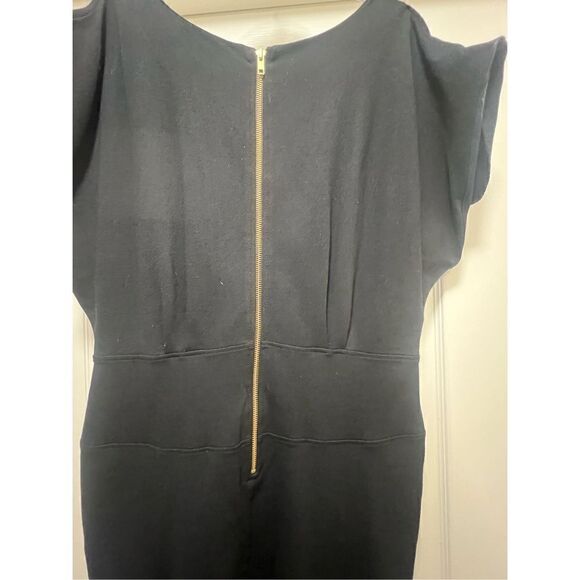 French Connection Black Mini Dress with Zippers Size 10 - Picture 3 of 4